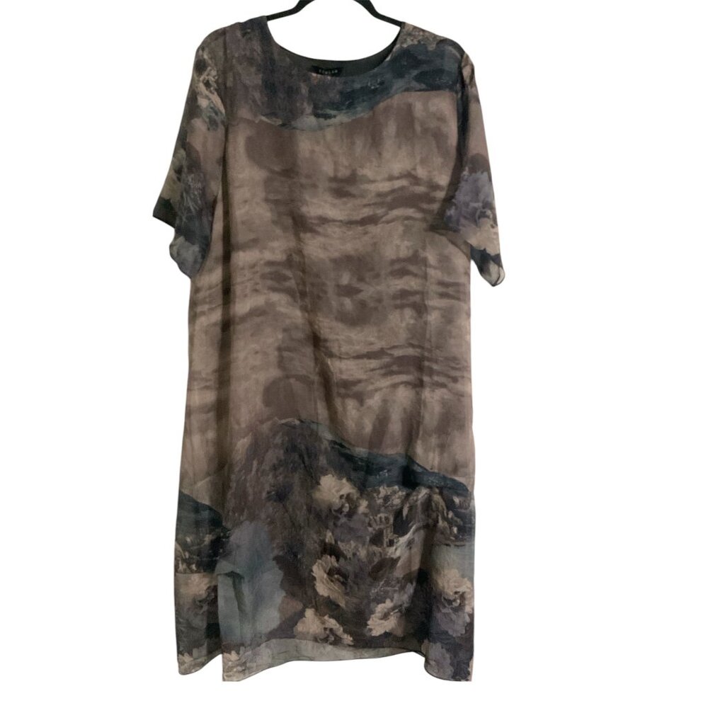BEULAH Caftan Dress New One Size Taupe/Grey